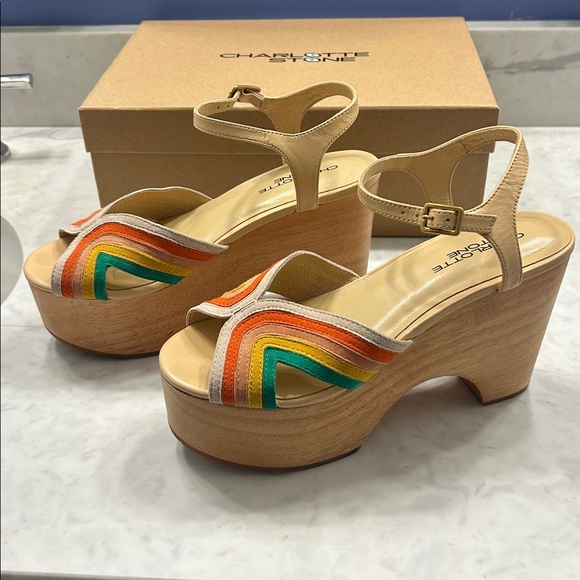 Charlotte Stone “Donna” rainbow platforms - Picture 2 of 10